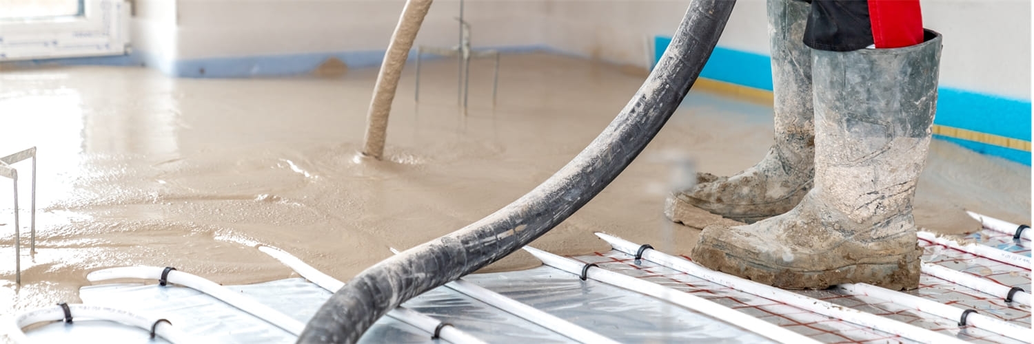 egaliseren over vloerverwarming